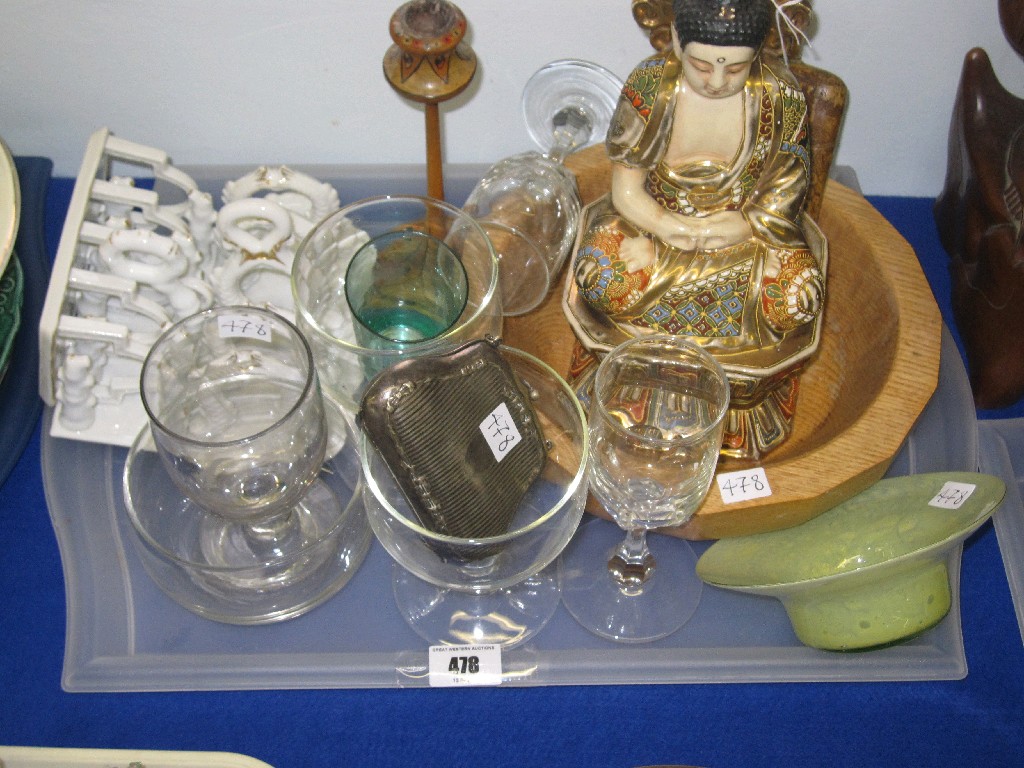 Appraisal: Lot comprising assorted ceramics and glass - oriental figure of