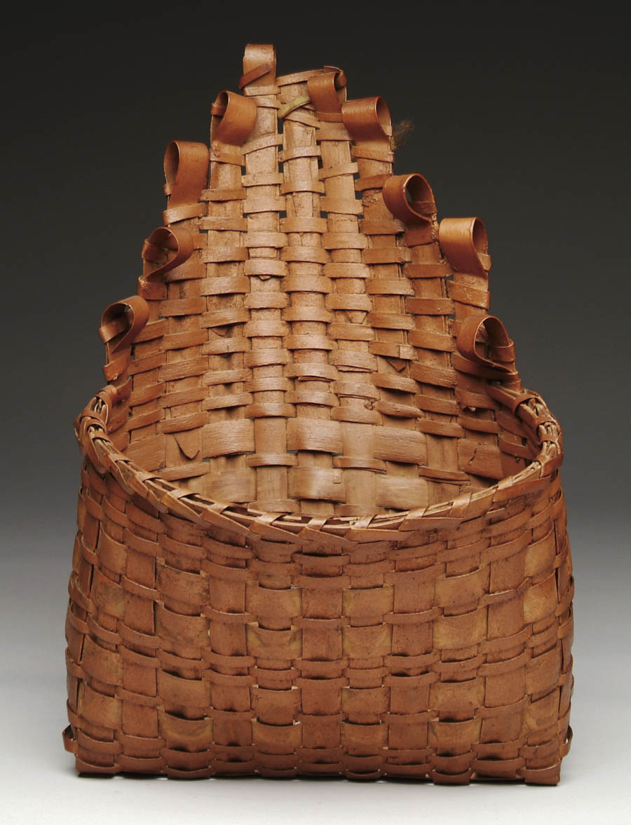 Appraisal: WONDERFUL SPLINT WALL BASKET Late th or early th Century