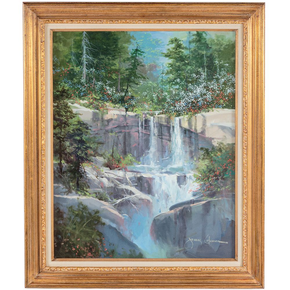 Appraisal: James Coleman Sierre Granite oil on canvas American b Signed