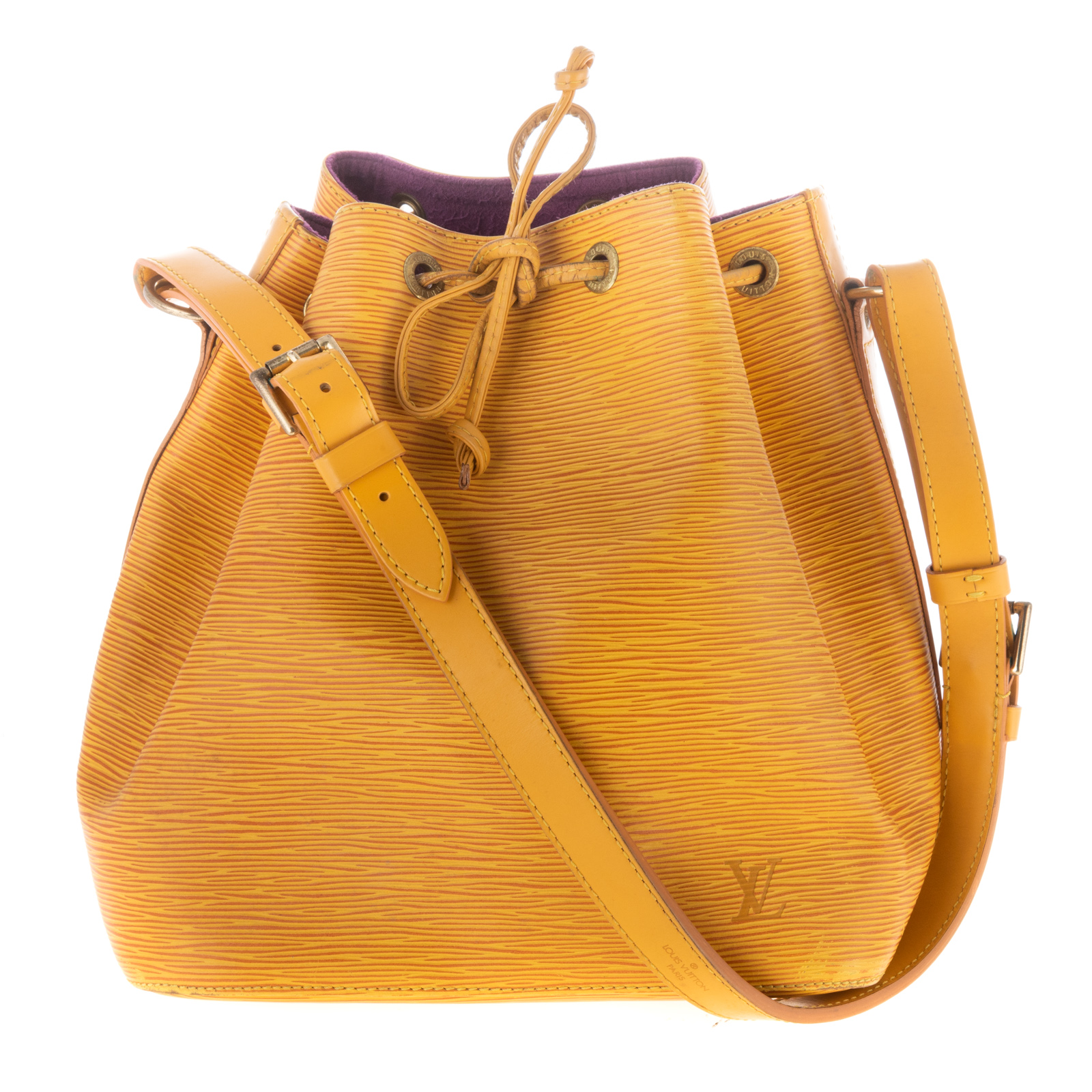 Appraisal: A LOUIS VUITTON EPI NOE PM A yellow Epi leather