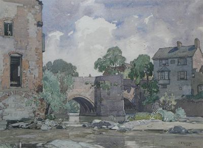 Appraisal: Leonard Russel Squirrell - Ludford Bridge Ludlow Signed dated and