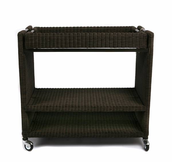 Appraisal: A Thomas Pheasant outdoor bar cart losses height in width