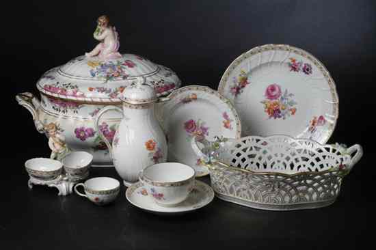 Appraisal: -PIECE KPM HAND-PAINTED PORCELAIN DINNER SERVICE - Including dinner plates