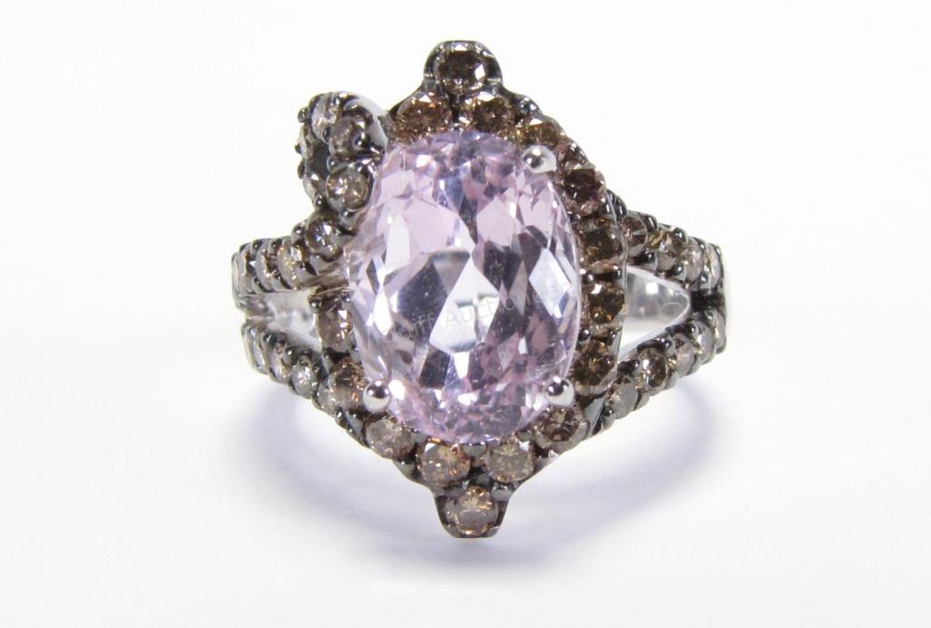 Appraisal: An K white gold fashion ring with approximately mm x