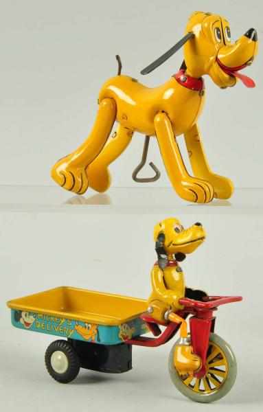 Appraisal: Lot of Tin Linemar Pluto Toys Description Japanese Working Includes