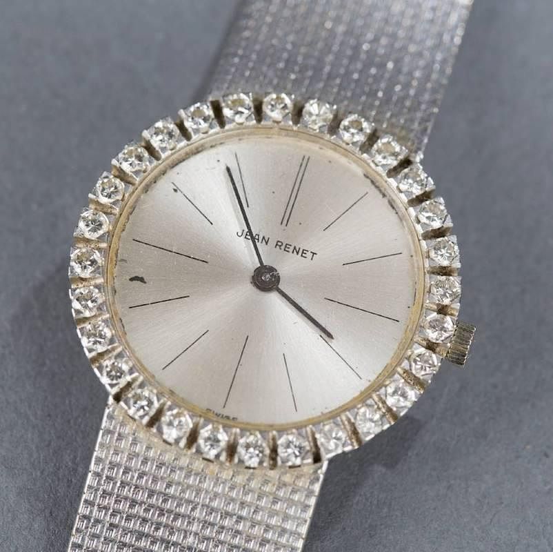 Appraisal: Jean Renet ct diamond and kt watch Jean Renet ct