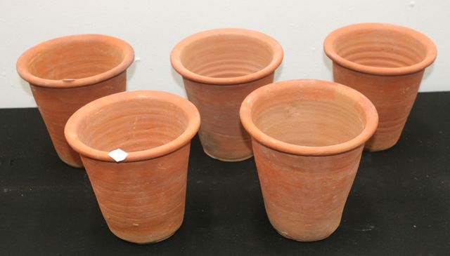 Appraisal: A group of fifteen French terracotta pots contemporary cm high