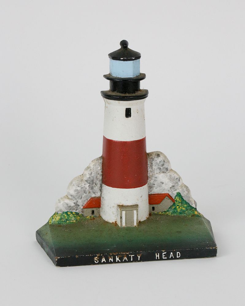 Appraisal: Vintage Cast Iron Sankaty Head Lighthouse Doorstop Vintage Cast Iron