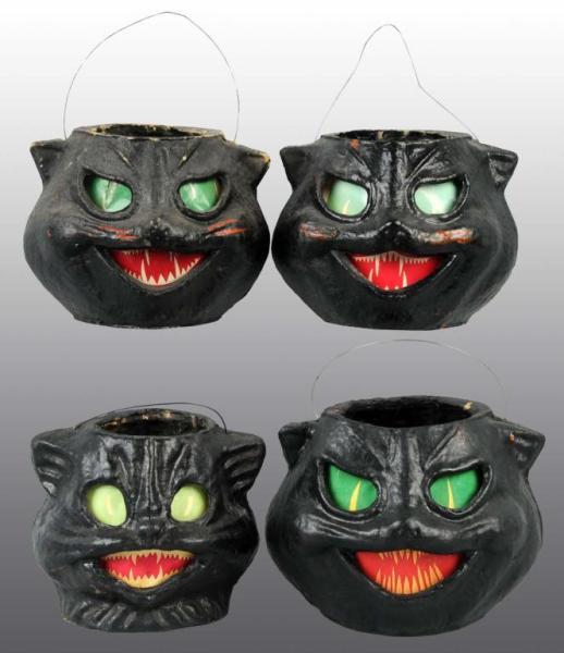 Appraisal: Lot of Pulp Halloween Black Cat Lanterns Description Include original