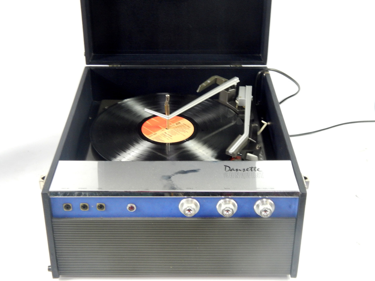 Appraisal: A Dansette Conquest record player grey and black casing blue