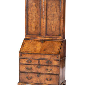 Appraisal: A George I Walnut Secretary Desk th Century Height x