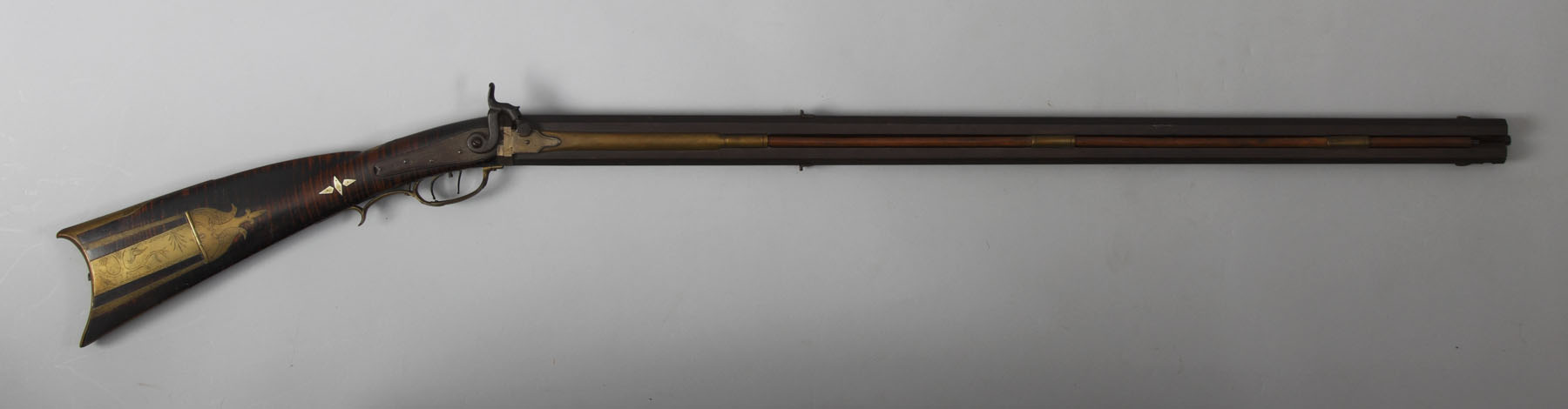 Appraisal: Over Under Percussion Swivel Breech PA Rifle barrel H Elwell