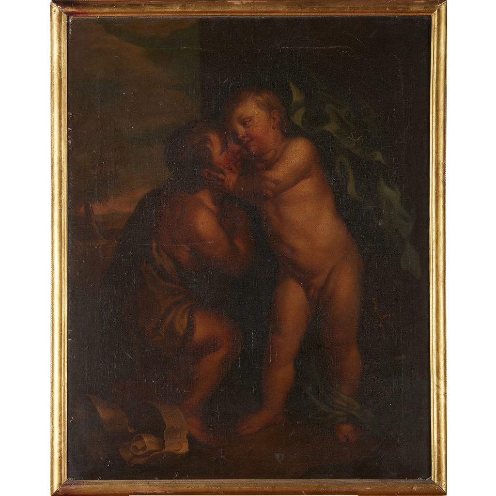 Appraisal: AFTER VAN DYCK INFANT CHRIST AND ST JOHN THE BAPTIST