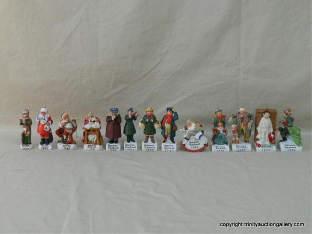 Appraisal: Norman Rockwell Christmas Ornament Figures Set - Includes Issued annually