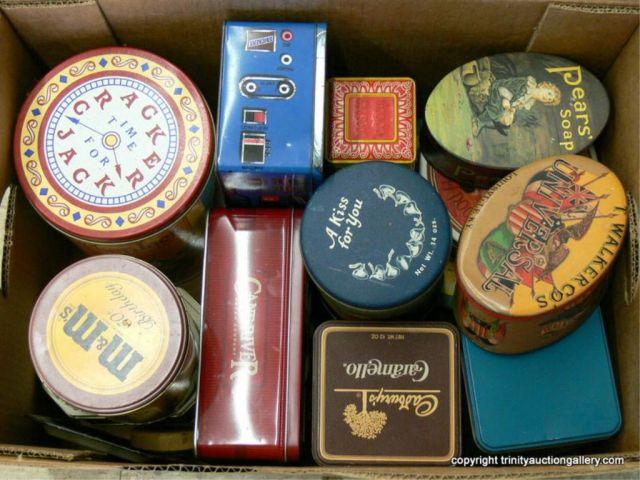 Appraisal: Large Lot of Miscellaneous Collector Tins - some older some