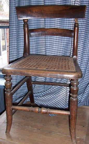 Appraisal: A child's Victorian bar back chair the faux rosewood frame