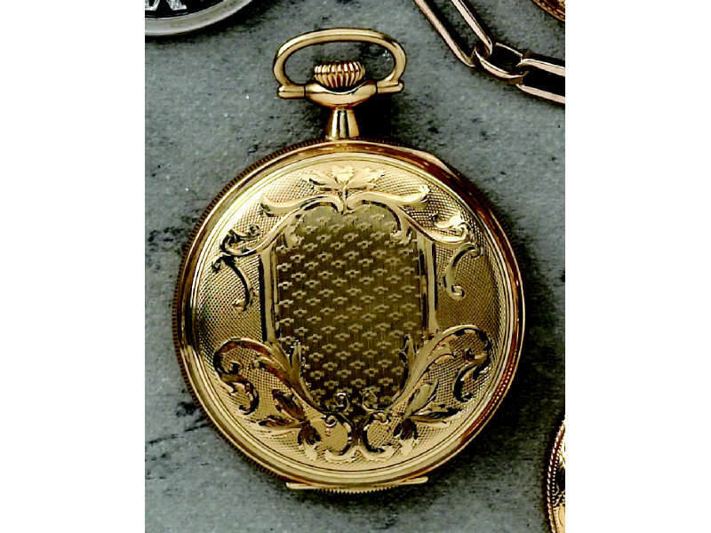 Appraisal: WALTHAM POCKET WATCH k yellow gold beautifully engraved pocket watch