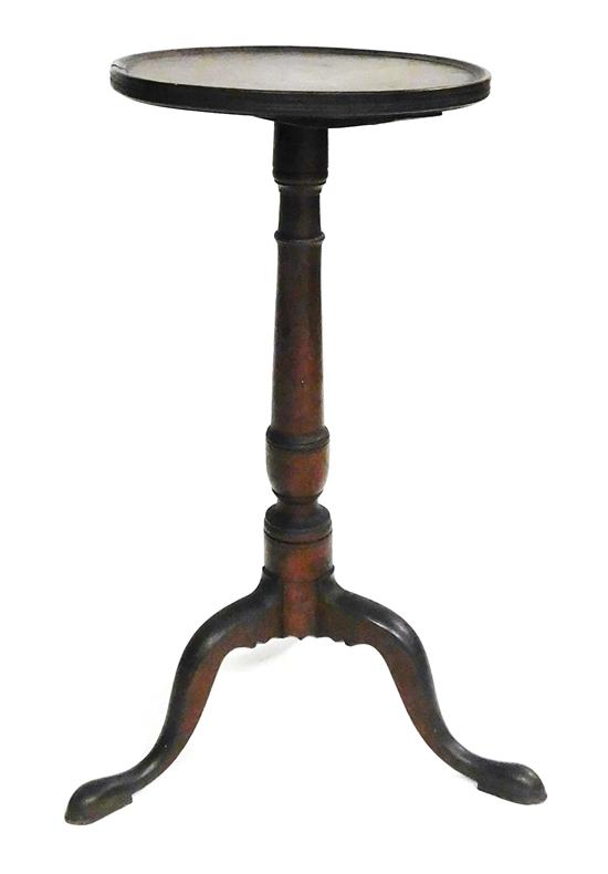 Appraisal: Late th C American candle stand round top with applied