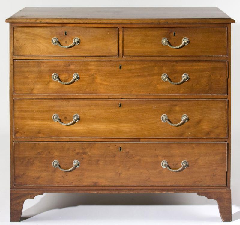 Appraisal: English Mahogany Chest of Drawers mid- th c having a