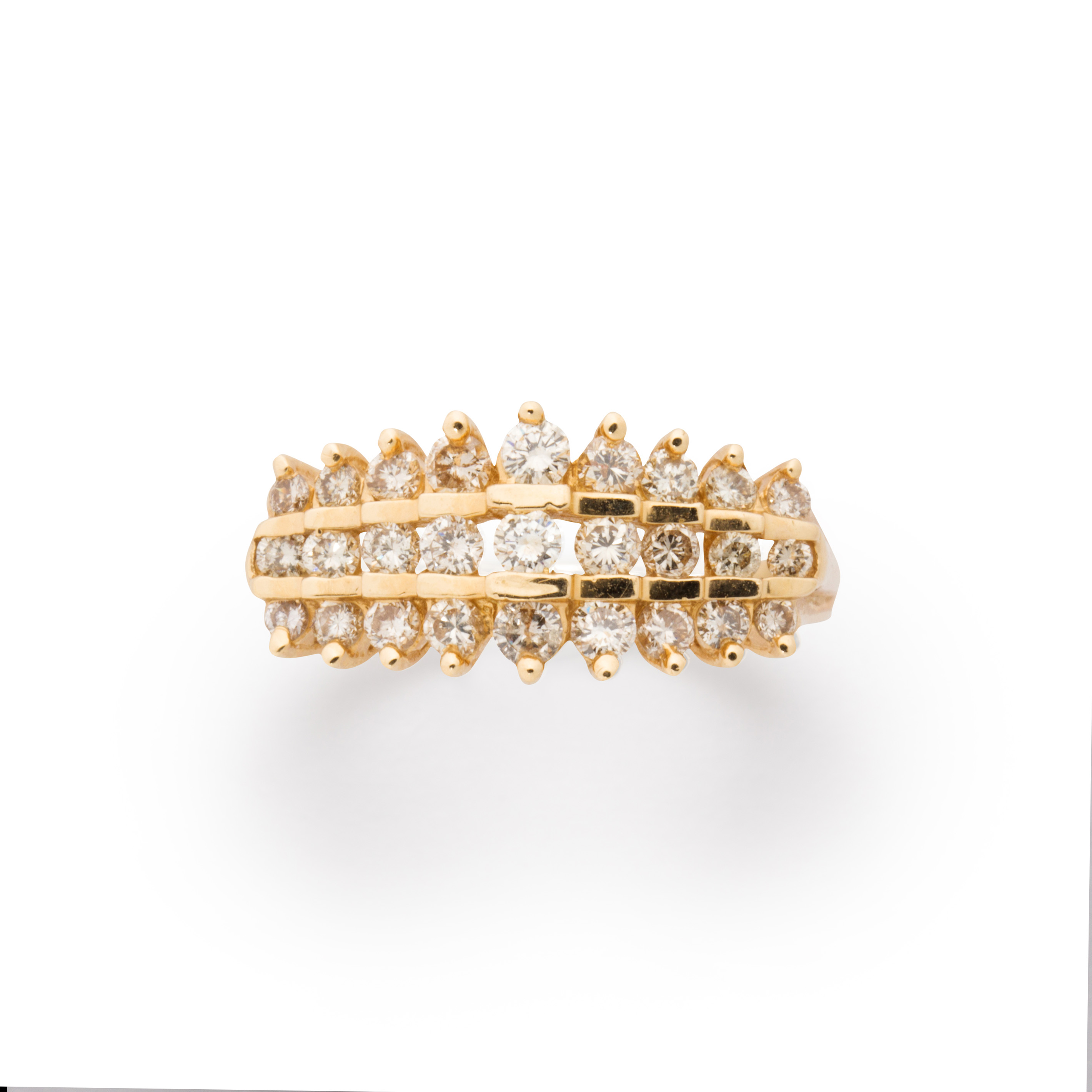 Appraisal: A DIAMOND AND FOURTEEN KARAT GOLD RING A diamond and