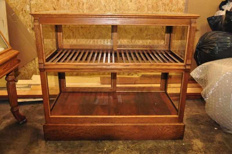 Appraisal: Oak Glass Bread Display Case Condition Excellent Size x x