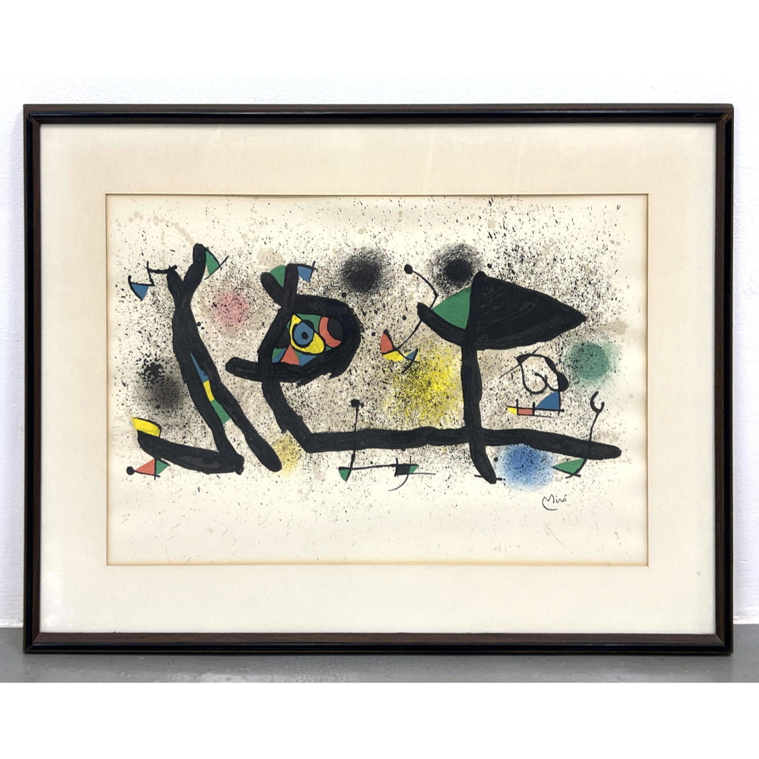 Appraisal: Joan Miro Abstract Print Framed Dimensions H inches W inches