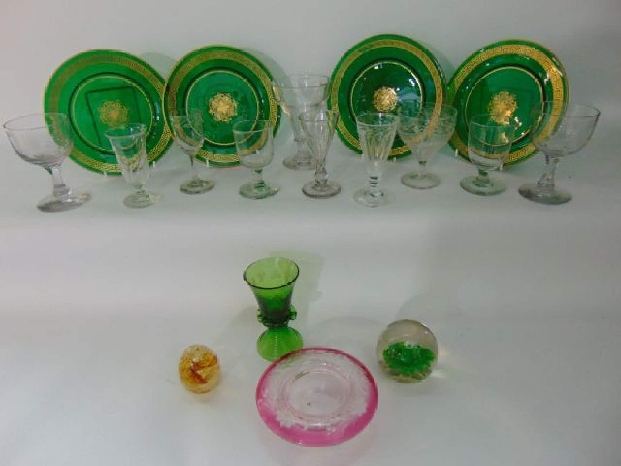 Appraisal: A selection of th century drinking glasses to include a