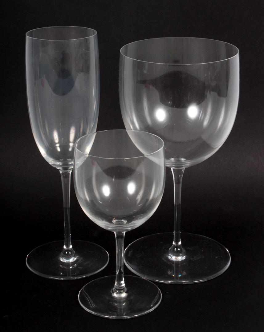 Appraisal: Baccarat crystal partial stemware set pieces comprising wine stems ports