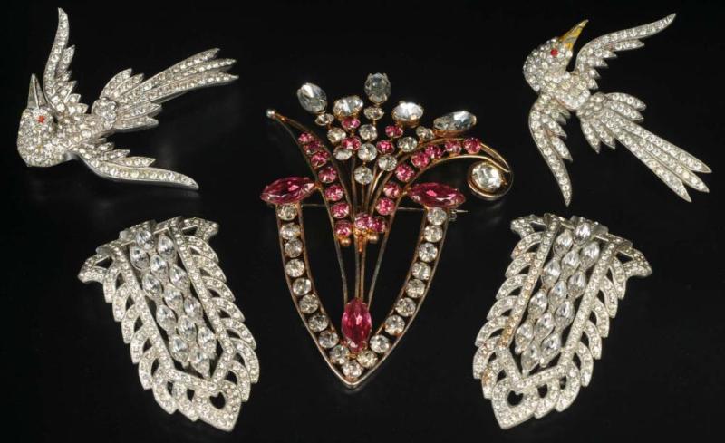 Appraisal: Lot of Antique Costume Jewelry Pieces Description All are unmarked