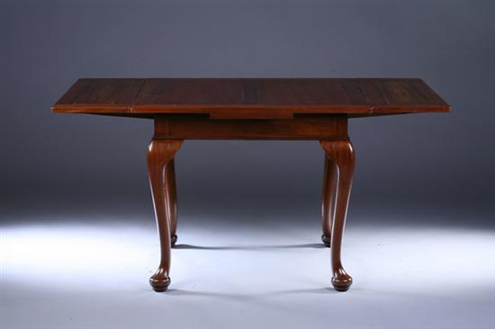 Appraisal: QUEEN ANNE STYLE MAHOGANY DRAW-LEAF TABLE th century Rectangular top