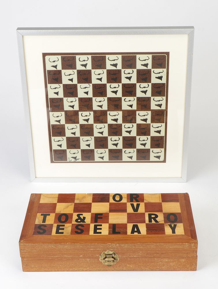 Appraisal: Arman American French - Chessboard and Box Arman American French