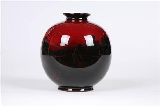 Appraisal: ROYAL DOULTON FLAMBE' VASE Bulbous form with a flared rim