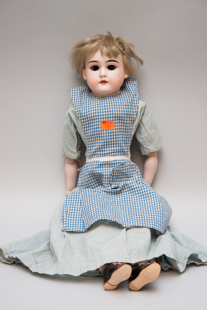 Appraisal: German bisque and cloth doll late th century bisque head