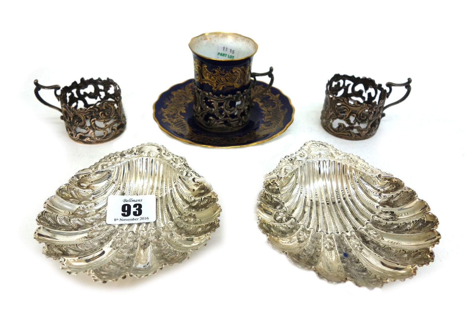 Appraisal: A pair of Victorian silver scallop shell dishes James Deakin