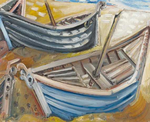 Appraisal: KLEINSCHMIDT PAUL Bublitz Pomerania - Bensheim Fishing boats in Cassis