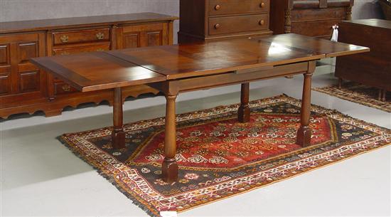 Appraisal: Global Cherry Draw Leaf Table th Century Patterned veneered top