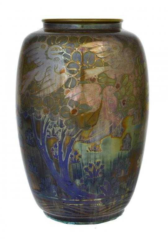 Appraisal: A PILKINGTON'S ROYAL LANCASTRIAN LUSTRE VASE of shouldered form painted