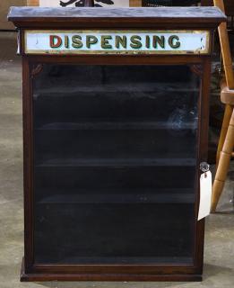 Appraisal: Apothecary Dispensing display cabinet executed in mahogany with a glazed