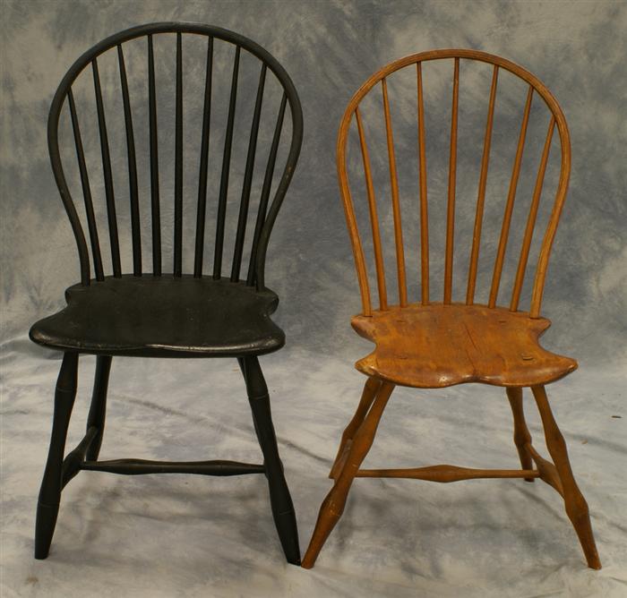 Appraisal: spindle back black Windsor chair h and spindle back Windsor