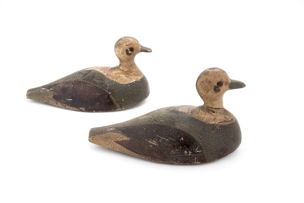 Appraisal: Two Painted Duck Decoys Two Painted Duck Decoys Late th