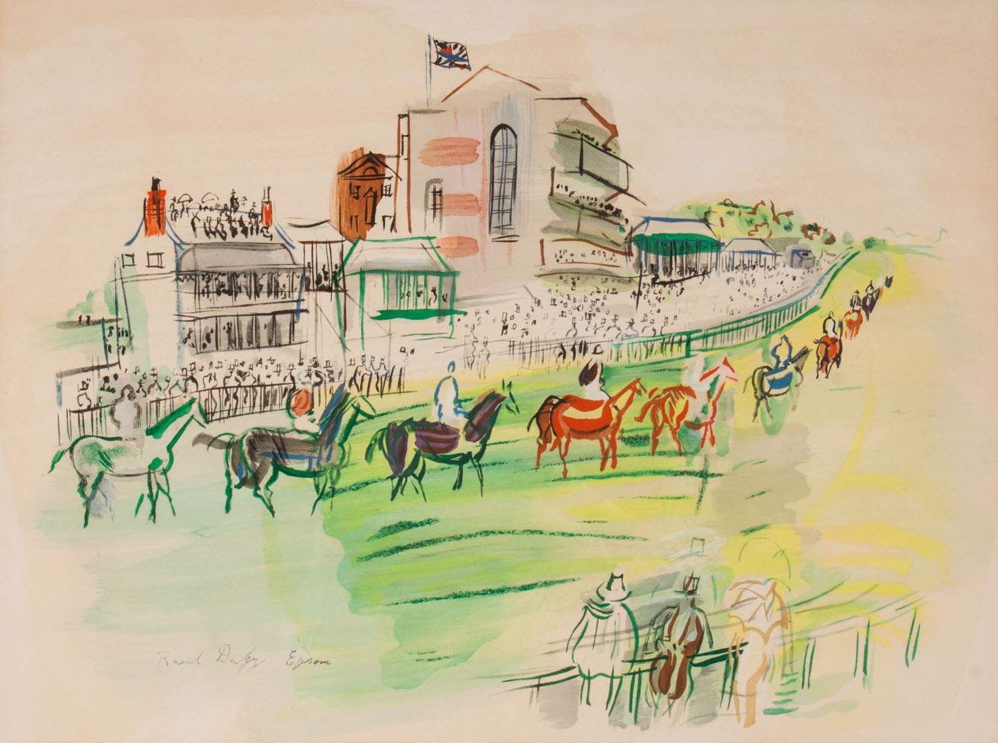 Appraisal: Dufy Epsom Race Track color lithograph French - Color lithograph