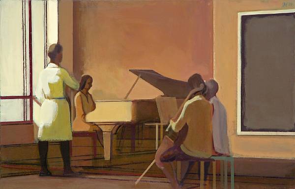 Appraisal: James Weeks American - Gallery Song Recital initialed and dated