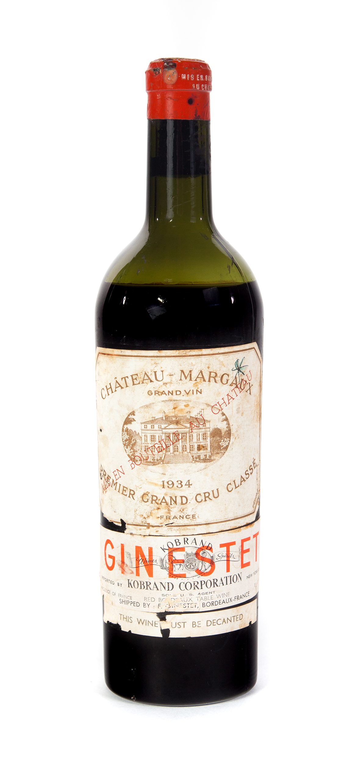 Appraisal: CHATEAU MARGAUX Margaux Premier Grand Cru Classe bottle quart