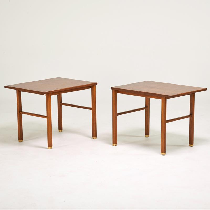 Appraisal: EDWARD WORMLEY DUNBAR Pair of lamp tables Berne ID s