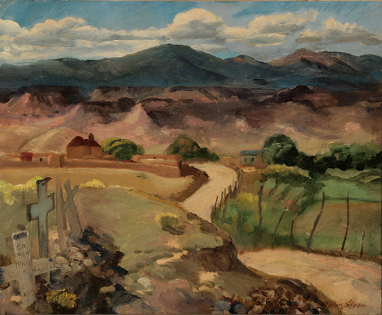 Appraisal: John French Sloan American - Crosses Near San Ildefonso Signed