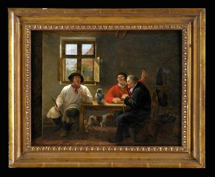 Appraisal: ATTRIBUTED TO CONSTANTINUS FIDELIO COENE - TAVERN SCENE Oil on