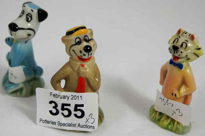 Appraisal: Wade Whimsies Yogi Bear Huckleberry Hound and Mr Jinks