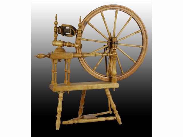 Appraisal: Antique Spinning Wheel Description Circa Appears complete Working Condition EXCELLENT