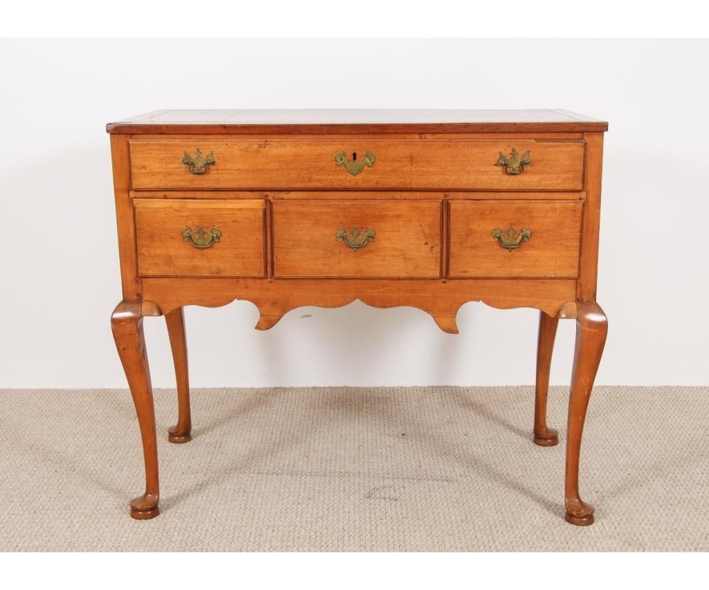 Appraisal: New England Queen Anne maple highboy base circa h x