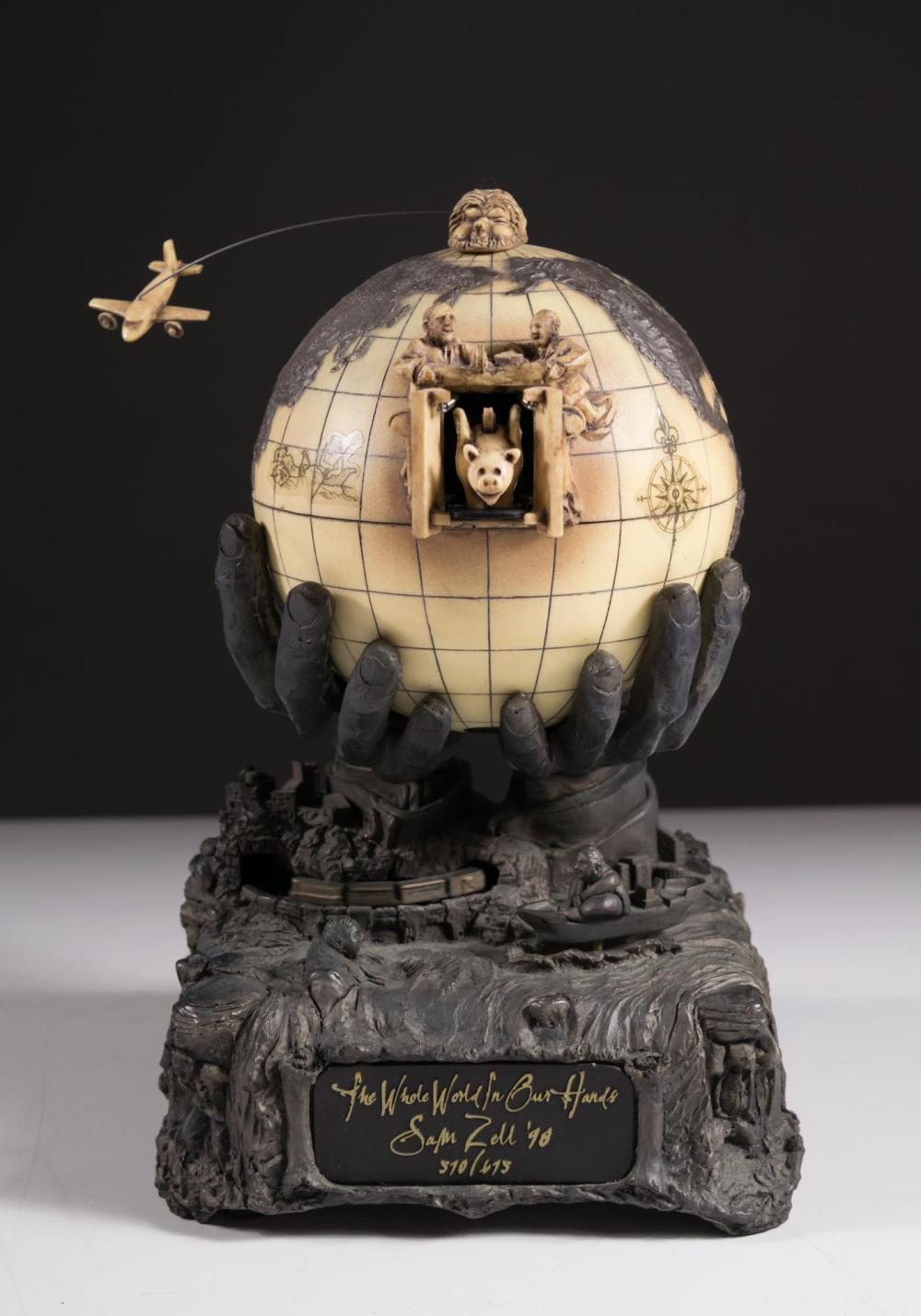 Appraisal: SAM ZELL AMERICAN B AUTOMATON MUSIC BOX The Whole World